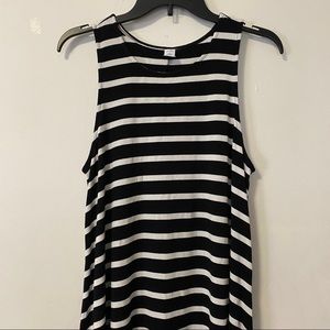 Old Navy Black & White Stripe Dress Sz M